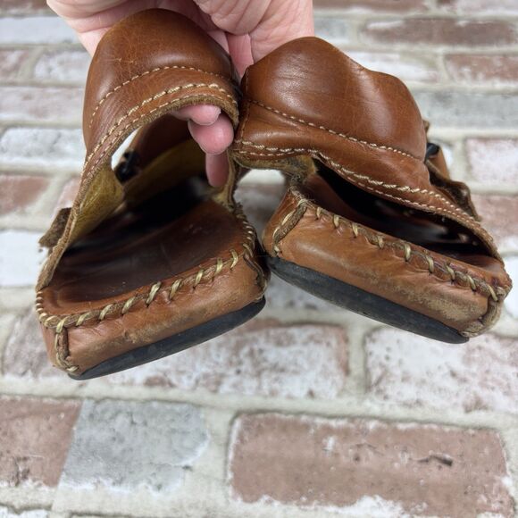 Pikolinos Tarifa Nautica Fishermans Brown Leather Classic Hoop Loop Sandals 44 main image 5